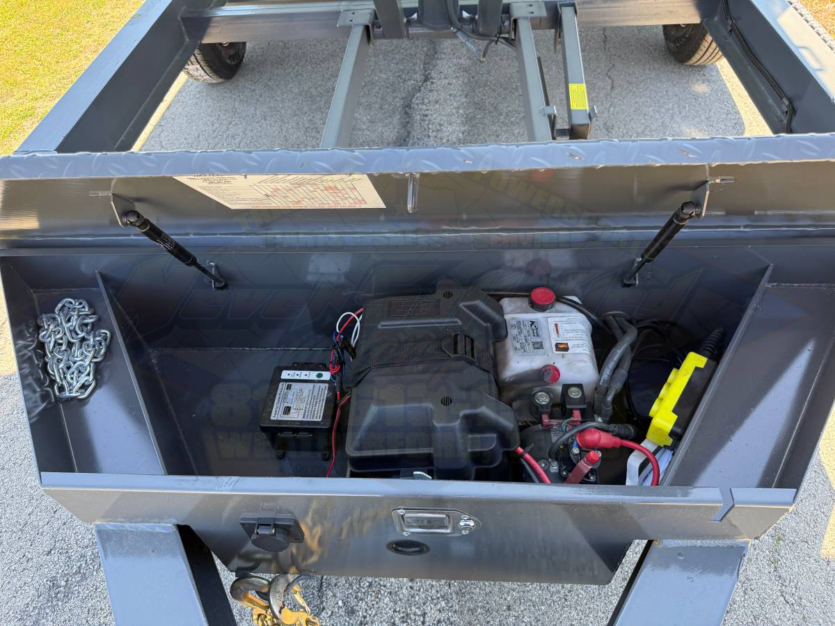 2026 TOP HAT 83" X 14' LOW PROFILE DUMP TRAILER WITH 3' SIDEWALLS, TARP, RAMPS AND SPARE 14,000 GVWR GREY - Image 14