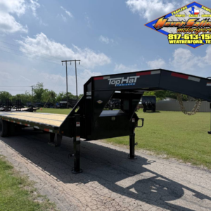 2026 TOP HAT 102" X 27' + 5' GOOSENECK TRAILER WITH JUMBO RAMPS AND SPARE 25,900 GVWR