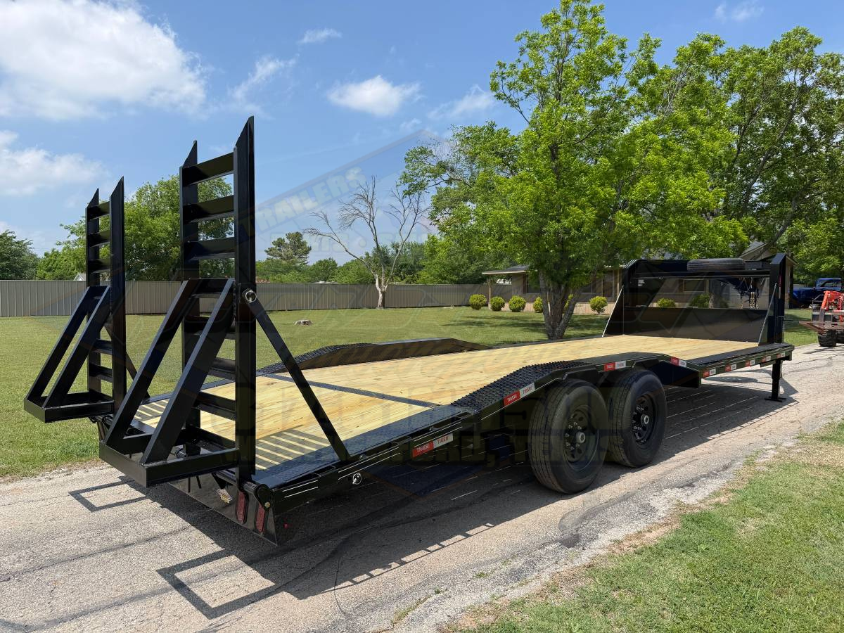 2026 TIGERTX 102" X 24' GOOSENECK TRAILER W/ DRIVE OVER FENDERS WITH STAND UP RAMPS, SPARE 14,000 GVWR - Image 4