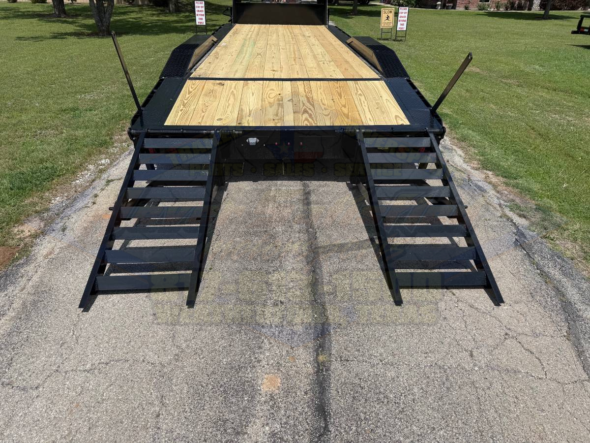2026 TIGERTX 102" X 24' GOOSENECK TRAILER W/ DRIVE OVER FENDERS WITH STAND UP RAMPS, SPARE 14,000 GVWR - Image 5