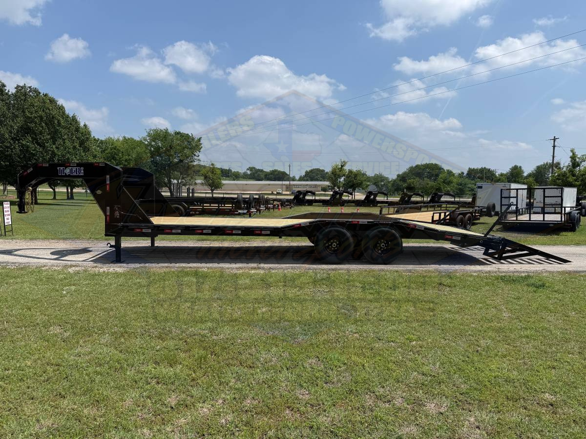 2026 TIGERTX 102" X 24' GOOSENECK TRAILER W/ DRIVE OVER FENDERS WITH STAND UP RAMPS, SPARE 14,000 GVWR - Image 6