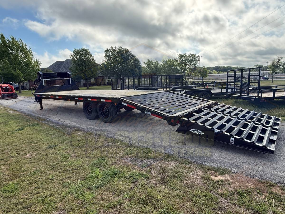 *USED* 2026 TOP HAT 102" X 25' GOOSENECK FLATBED TRAILER WITH RAMPS & SPARE 17500#GVWR - Image 7