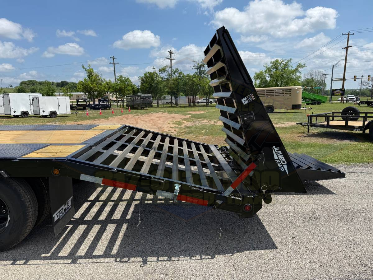 2026 TOP HAT 102" X 20' + 5' GOOSENECK TRAILER WITH JUMBO RAMPS AND SPARE 24,000 GVWR - Image 7