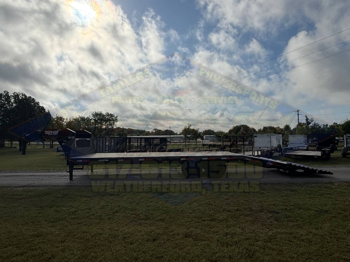 *USED* 2026 TOP HAT 102" X 25' GOOSENECK FLATBED TRAILER WITH RAMPS & SPARE 17500#GVWR - Image 8