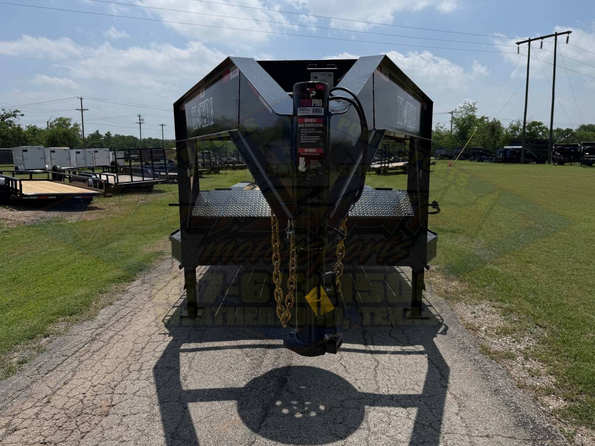 2026 TIGERTX 102" X 24' GOOSENECK TRAILER W/ DRIVE OVER FENDERS WITH STAND UP RAMPS, SPARE 14,000 GVWR - Image 8
