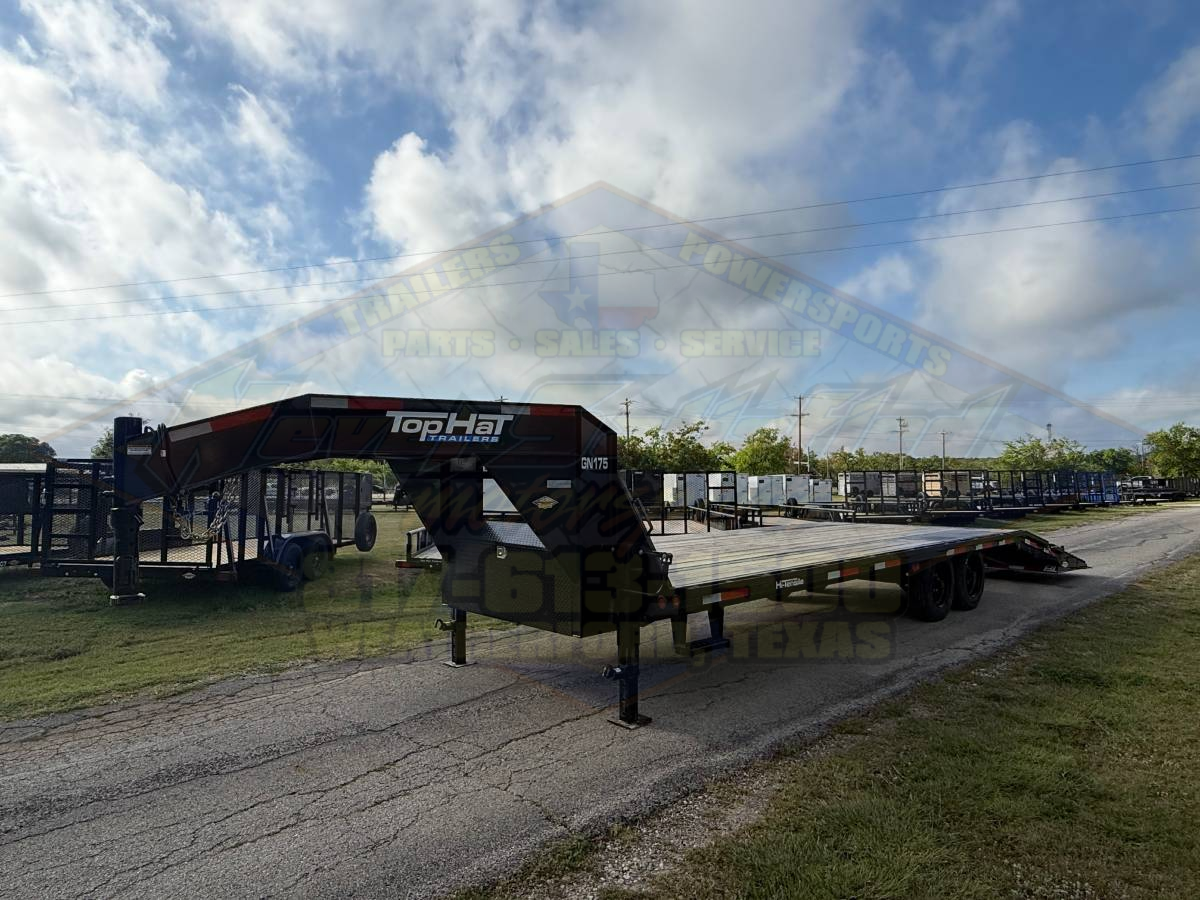 *USED* 2026 TOP HAT 102" X 25' GOOSENECK FLATBED TRAILER WITH RAMPS & SPARE 17500#GVWR - Image 9