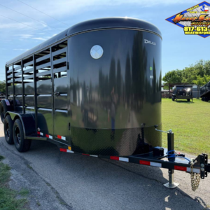 2026 DELCO 6' X 16' BUMPER PULL STOCK TRAILER CHARCOAL 12,000 GVWR