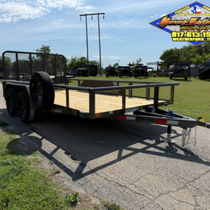 2026 DELCO 83" X 14' TANDEM AXLE UTILITY W/RAMP GATE AND SPARE 7K-GVWR