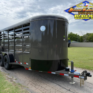 2026 DELCO 6' X 16' BUMPER PULL STOCK TRAILER FORD MARSH GRAY 12,000 GVWR