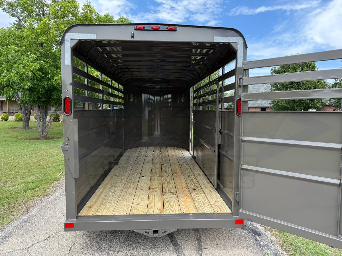 2026 DELCO 6' X 16' BUMPER PULL STOCK TRAILER FORD MARSH GRAY 12,000 GVWR - Image 9