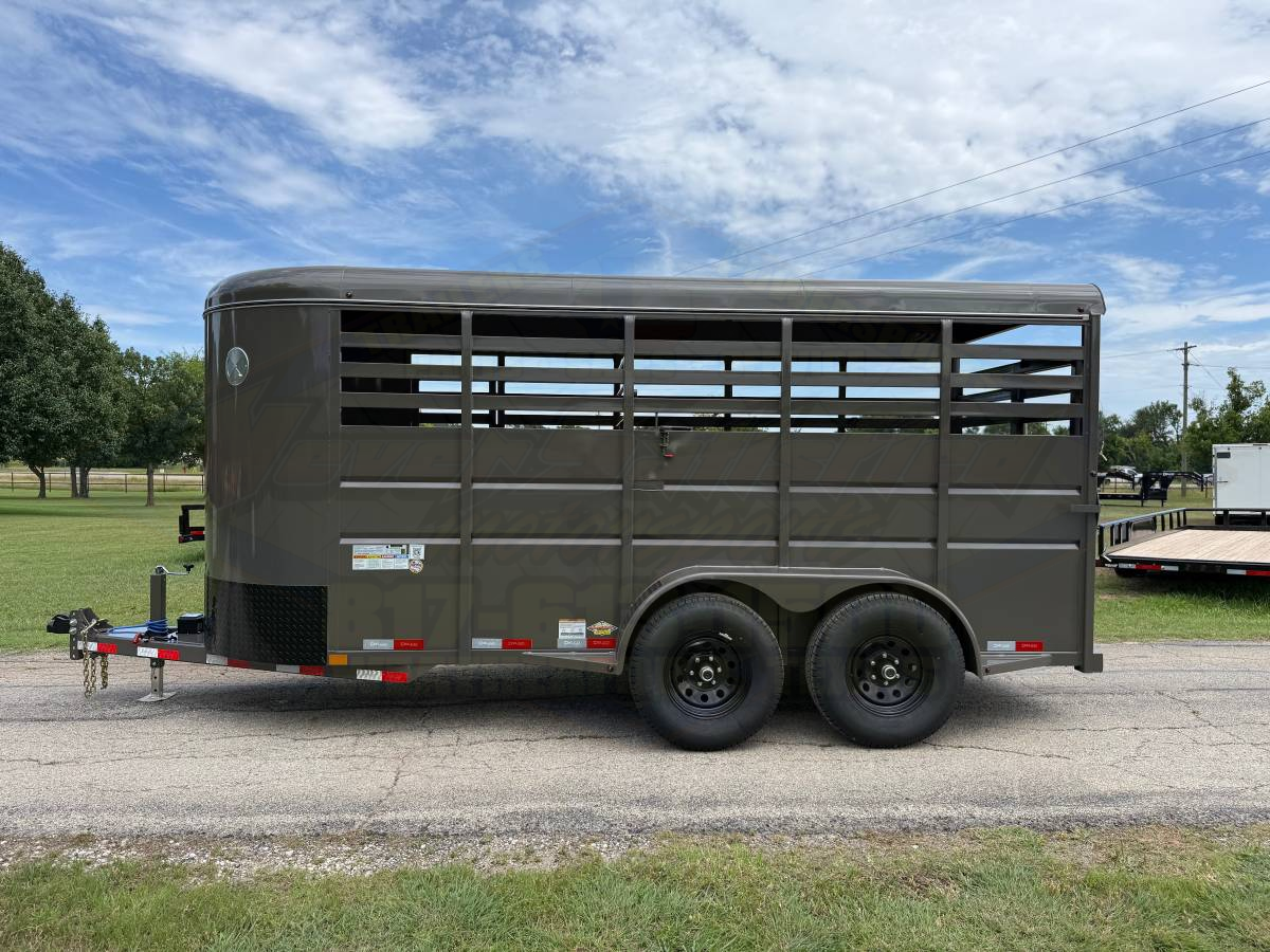 2026 DELCO 6' X 16' BUMPER PULL STOCK TRAILER FORD MARSH GRAY 12,000 GVWR - Image 11