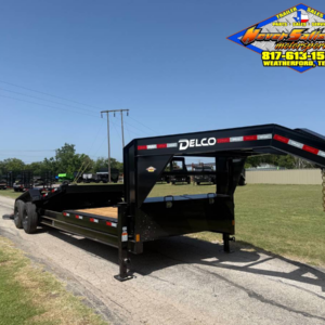 2027 DELCO 83" X 24' GOOSENECK TILT DECK WITH SPARE 16K-GVWR