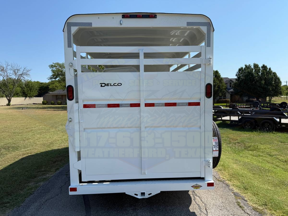 2026 DELCO 6' X 16' 3 HORSE BUMPER PULL TRAILER WITH SPARE, WHITE 12,000 GVWR - Image 5