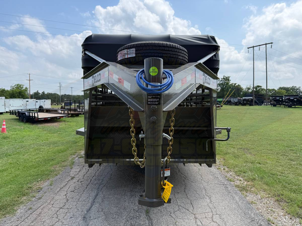 2026 DELCO 6′ 8″ X 20′ BAR TOP GOOSENECK CATTLE STOCK TRAILER 14K-GVWR FORD MARSH GRAY - Image 14