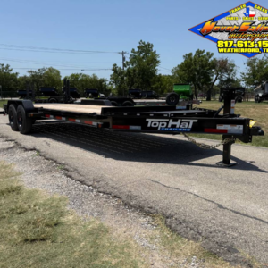 2026 TOP HAT 83" X 24' EQUIPMENT TRAILER W/ WIDE STAND UP RAMPS, SPARE 16,000 GVWR